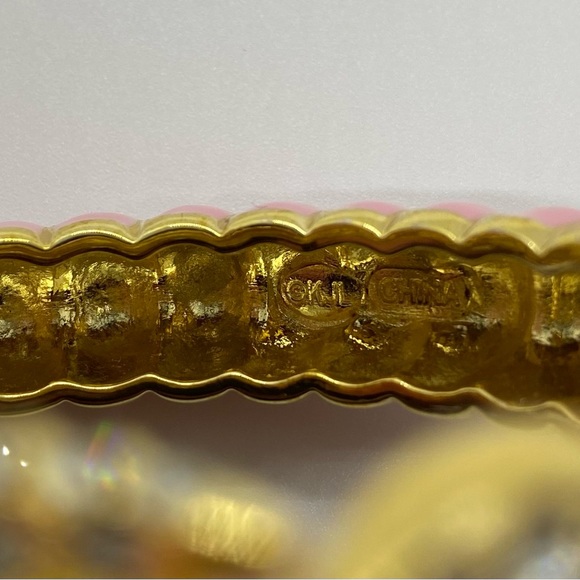 KENNETH JAY LANE PINK RAJ ELEPHANT BANGLE PRISTINE VINTAGE CONDITION BRACELET - Picture 5 of 6